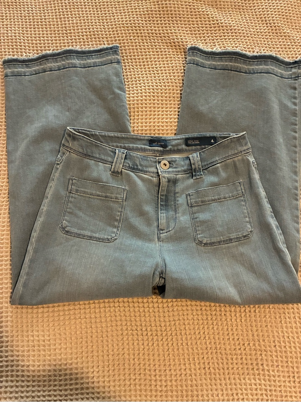 J. Jill Light Blue High-Rise Wide-Leg Jeans, size 4P